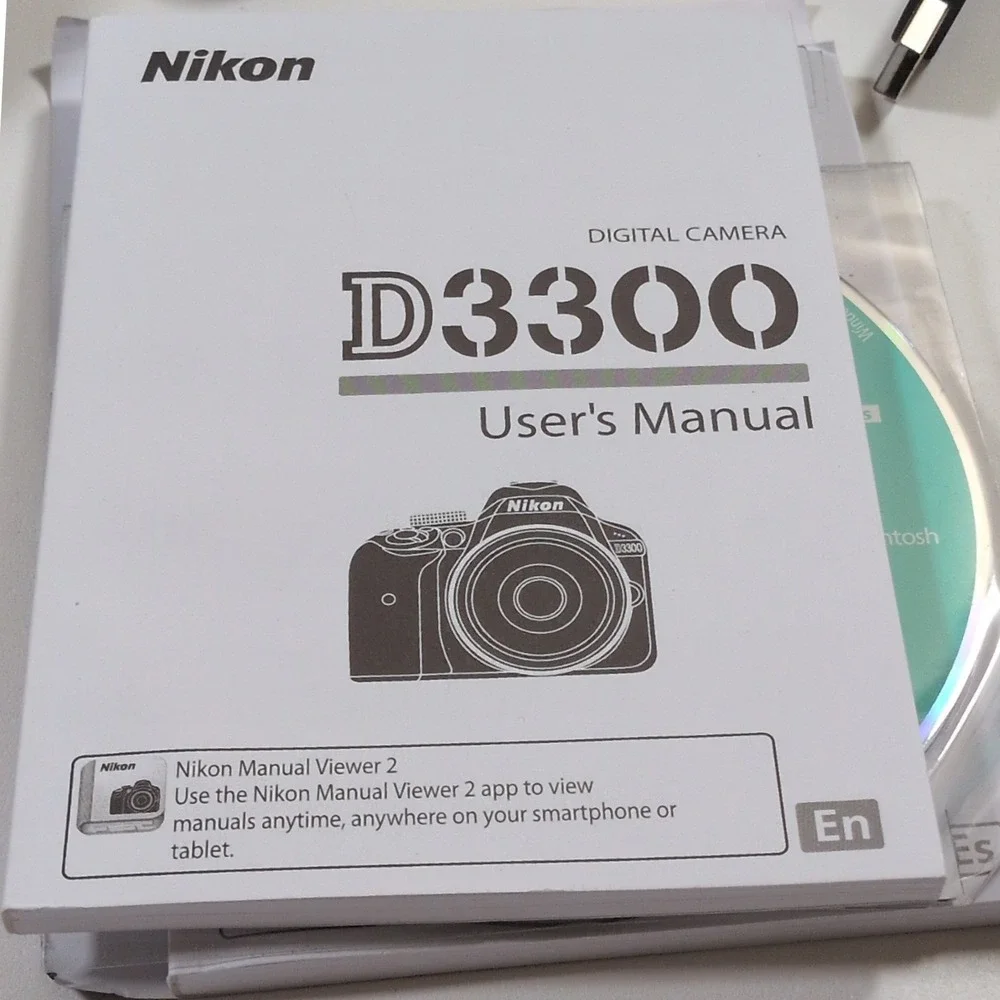 Nikon D3300 Digital SLR Camera Black 18-55mm VR II Lens Kit Bundle 24.2MP